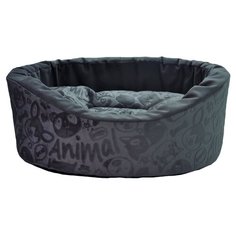 Лежак для домашних животных HOMEPET Велюр 43 см х 38 см х 15 см, розовый