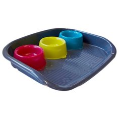 Поднос с 3 мисками Lilli Pet Pet bar Trio для животных