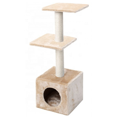 Дом-когтеточка SMARAGD для кошек, бежевый, 35Х35Х103см Lilli Pet