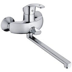 Смеситель для ванны Haiba HB2221 с длинным изливом и переключателем в корпусе, хром