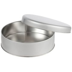 Коробка подарочная круглая, жестяная 20*5,5 см Ниенаprint