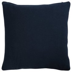 Подушка декоративная из хлопка фактурного плетения темно-синего цвета из коллекции Essential, 45х45 Tkano