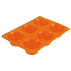 Форма для выпечки TalleR TR-66216, 6 маффинов оранжевая