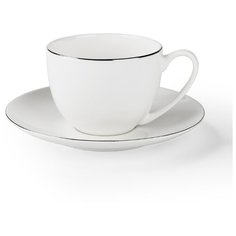 Чашка и блюдце Fissman ORFEI 240 мл (фарфор) (6376)