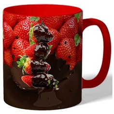 Кружка с рисунком Клубника в шоколаде Drabs