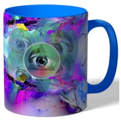 Кружка цветная с рисунком Глаз Drabs