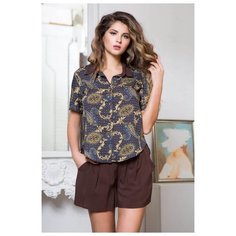 Mia&Mia Домашний комплект Elania из принтованного вискозного полотна, 213674, коричневый, размер M