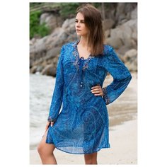 Mia-Amore Короткая туника Riviera с длинным рукавом, синий, XS