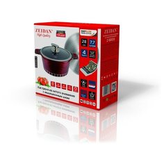 Кастрюля со стеклянной крышкой ZEIDAN Z-50333 – 7,7 л