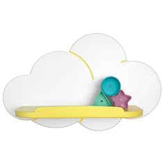 Полка настенная детская POLKI-DECOR "Облако" Желтое