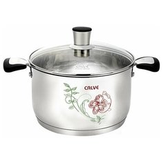 Кастрюля Calve CL-1845 термосенсор 6,4л.24см.стеклан.крышка