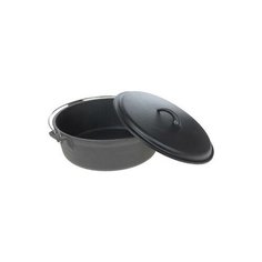 Кастрюля подвесная LARA чугун 31x10 см, 5.5л, крышка, литые ручки, стенка до 5 мм LR02-711