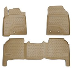 Коврики в салон Element LEXUS LX570, 2012-> 5 мест, 3 шт. (полиуретан,бежевые), NLC.29.20.212k