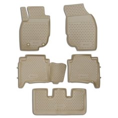 Коврики в салон Element TOYOTA Fortuner, 01/2013-2017, левый руль, 5 шт. (полиуретан, бежевый), NLC.48.110.212k