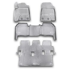 Коврики в салон Element TOYOTA Land Cruiser 200, 2012-2015 4 шт. (полиуретан,серые), NLC.48.53.211k