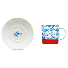 Чашка для эспрессо с блюдцем Fish Remember