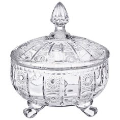 Конфетница с крышкой Lefard muza crystal d = 17 см h = 21 см (195-117)