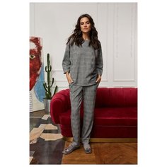 Laete Элегантная домашняя блуза, 30352, черный с белым, S