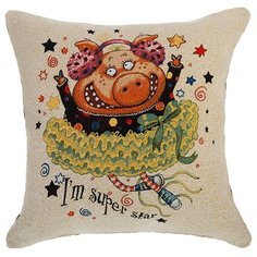 Подушка SANTALINO 45*45 супер стар. гобелен, бежевый,100% хлопок (850-902-21)