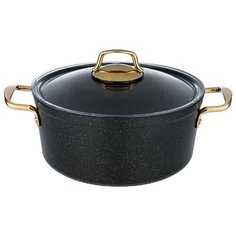 Кастрюля Agness премиум черное золото26x12 см 5.5 л антипригарное покрытие, индукционное дно (936-215)