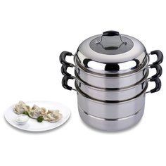 Кастрюля-мантоварка Agness 3 уровня d = 24 см,5 л.индукционное дно (933-005)