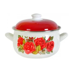 Кастрюля эм. 2,1л мет.кр. РОЗЫ Интерос