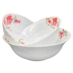 Набор салатников "Ветка Сакуры" 3 пр.: 15 см, 18 см, 20 см, в подарочной упаковке МФК