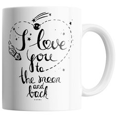 Кружка Студия Белка "Love you to the moon and back" белая