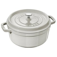 Кокот круглый, 20 см, 2,2 л, белый трюфель, Staub