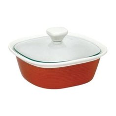 Форма для запекания квадратная (1.4л) с крышкой, красная, 21х21см 1093848 Corningware