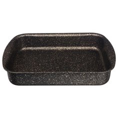 Форма для запекания Agness Премиум Черное золото прямоугольная 25х19х5,5 см, трехслойное покрытие Granit, Pfoa Free (936-717)