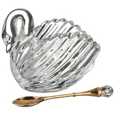 Икорница Lefard Лебедь 95 мл с ложкой 11х6х9,5 см Коллекция Muza (355-230)