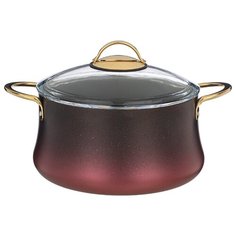 Кастрюля Agness 4,5 л/24х12 см с антипригарным покрытием Granite, Серия Vulcano, Pfoa Free (953-026)