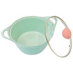 Кастрюля с антипригарным покрытием 20, Мятный мрамор, мятный, MARMA MM-POT-11