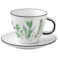 Чашка с блюдцем "Herbarium" в подарочной упаковке Easy Life