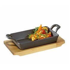 Форма-гриль для запекания и сервировки с деревянной подставкой KÜCHENPROFI20,5 х 12,5 х 6 см Kuchenprofi