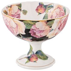 Ваза на ножке винтаж 13х11 см черная Lefard (86-2408)