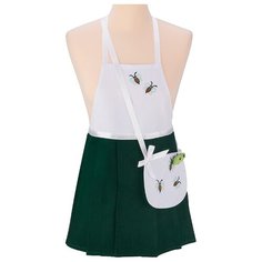 Фартук маленький декоративный ква-ква ,зелёный, 100 процх\б, Santalino (850-605-20)