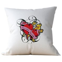 Подушка Студия Белка "Ink Fected Love" 35х35 лен