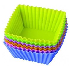 93-SI-S-17.4 Набор форм д/выпечки "Тарталетки квадратные" 7х3,5 см. Silicone Regent Inox
