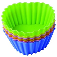93-SI-S-17.2 Набор форм д/выпечки "Тарталетки-сердца" 8х3,5 см. Silicone Regent Inox