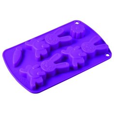 93-SI-FO-67 Ф-ма д/выпечки "Зайчики" Silicone 21х13х2 см Regent Inox