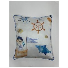 Подушка декоративная 40/40,морская. Farfalina