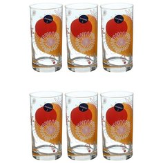Стаканы GRAPHIC FLOWRES RED высокие 27cl 6 шт. ОАЭ H8013 89400 Luminarc