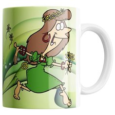 Кружка Студия Белка "Умные мысли часто преследуют меня, но я быстрее" белая