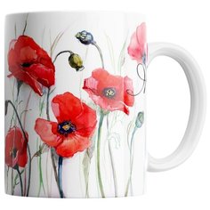 Кружка Студия Белка "Желаю быть всегда красивой маки" белая