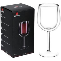 QWERTY Бокал стеклянный с двойными стенками Tulip 300 мл (74024)