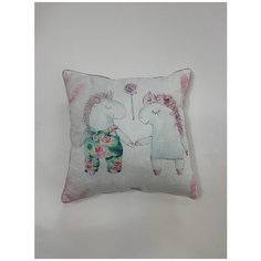 Подушка декоративная 40/40,лошадки. Farfalina