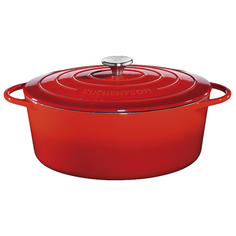 Кастрюля овальная с крышкой PROVENCE от KÜCHENPROFI, 42,5 х 28,5 х 14 см, 9 л, красный, чугун Kuchenprofi