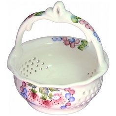 Семикаракорский фаянс Конфетница "Корзиночка" ягодная Аксинья